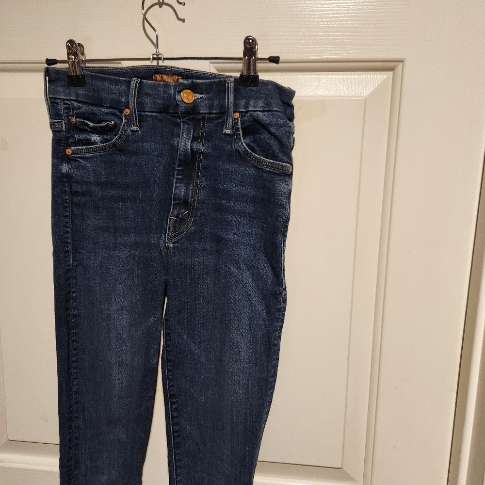 MOTHER High Waisted Looker Skinny Jeans Teaming Up Wash Size 26 - Picture 9 of 12